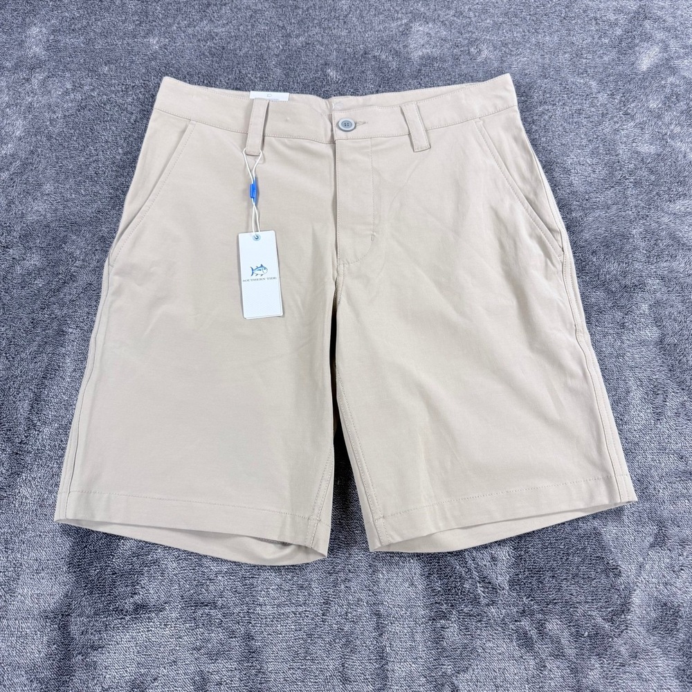 Southern Tide Men T3 Gulf Short 30 9 Sandstone Khaki Performance Stretch NWT $89